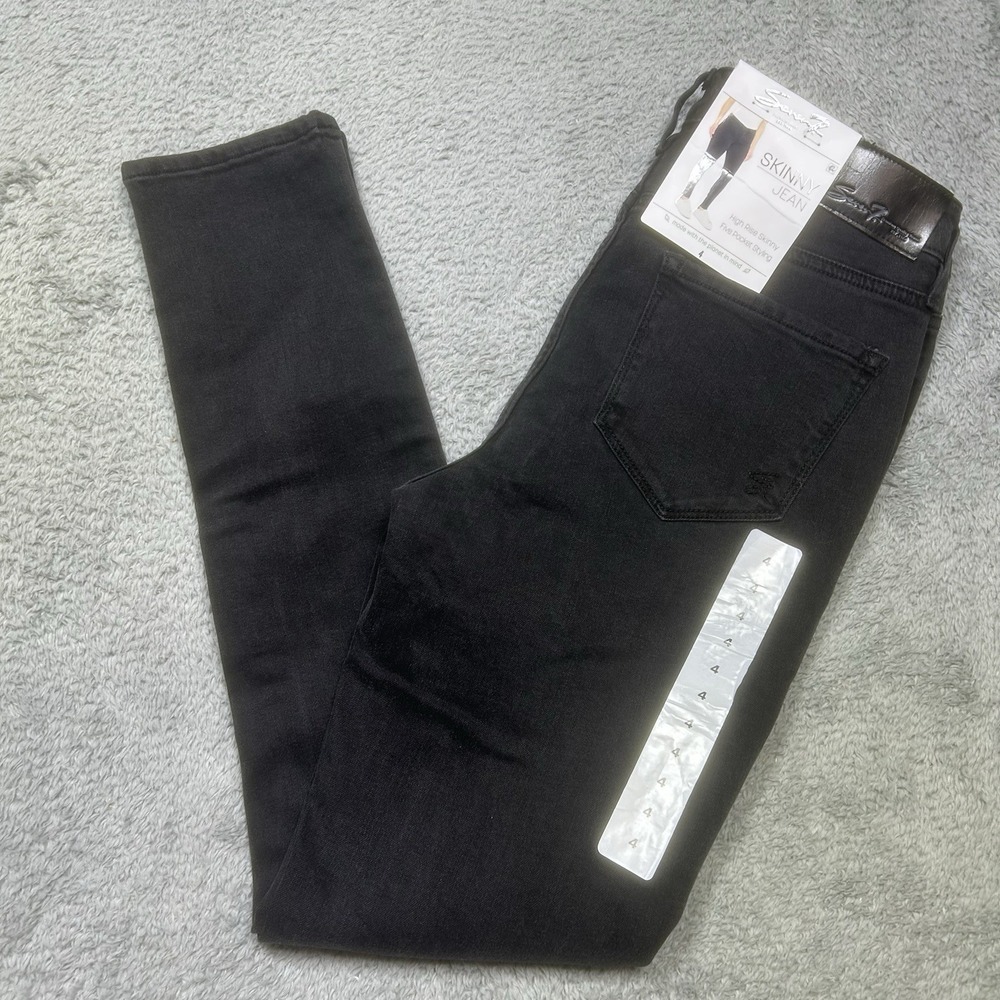 Seven7 Jeans Women's Size‎ 4 Black High Rise Skinny Stretch Denim 29x28.5 NEW
